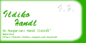 ildiko handl business card